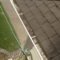 Roof Gutter Pressure Washing Before